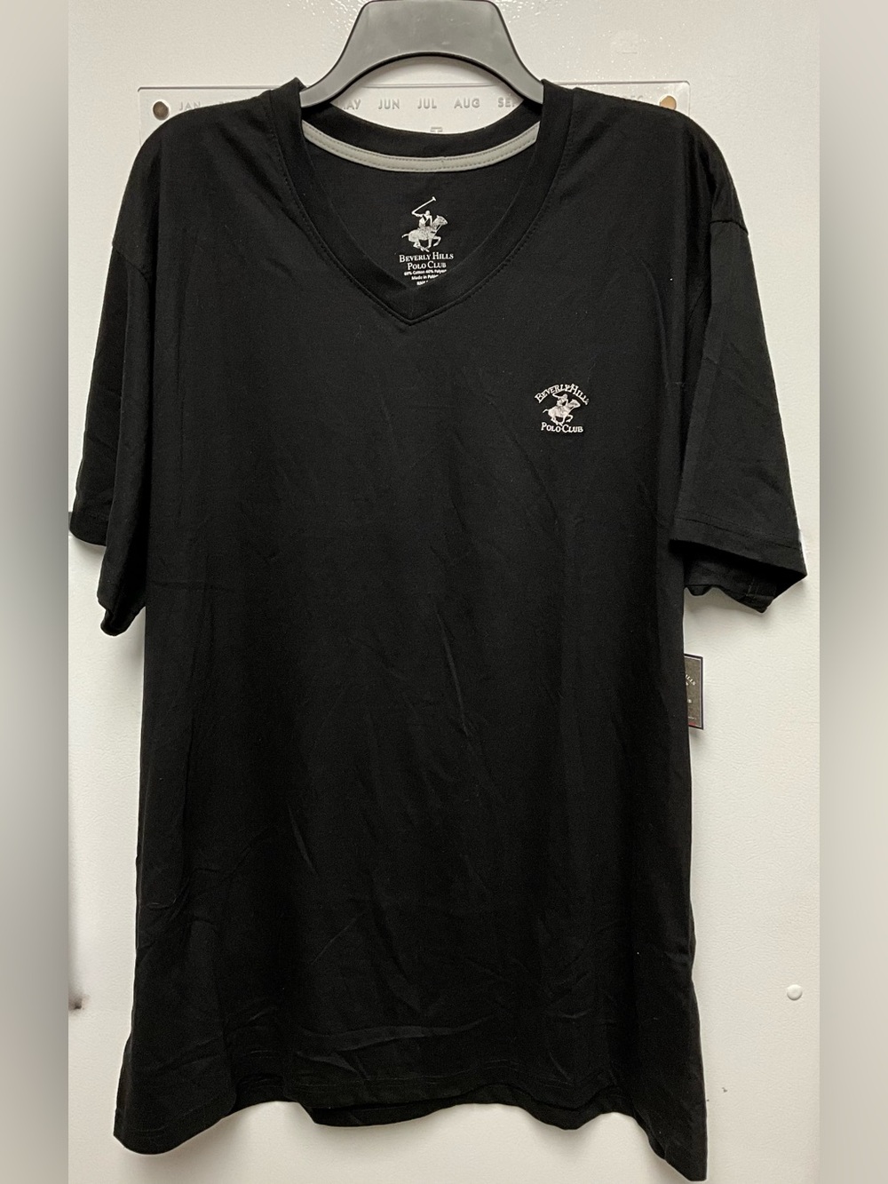 Beverly Hills Polo Club Black V-Neck Short Sleeve Tee